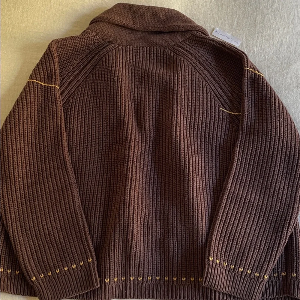 The Great. The Collectors Lasso Lodge Cardigan in Umber. Size 2. - Picture 8 of 9
